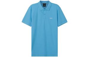 Футболка поло мужская весна-лето 2022 светло-голубая HUGO BOSS