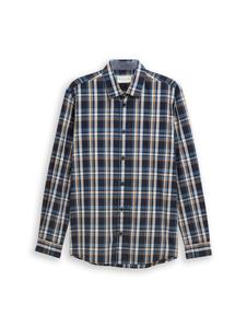 TOM TAILOR Рубашка на пуговицах Regular fit в цвете Navy, Light Blue