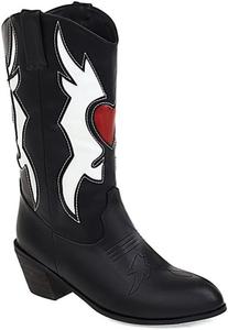 Женские ковбойские высокие сапоги с вышивкой, винтажные элегантные западные сапожки для прогулок QSPGONA, Color