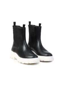 Ботинки с логотипом KARL LAGERFELD KIDS, черный