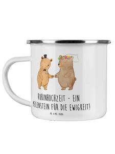 Кофейная кружка на 40-ю годовщину свадьбы (рубиновую годовщину свадьбы) с... прозрачная Mr. & Mrs. Panda