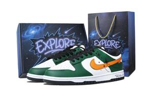 Nike Кроссовки для скейтбординга Dunk Hoshino Orange Light Abrasion Resistant низкие унисекс Green