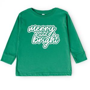 Футболка с длинным рукавом Merry & Bright Outline Puff для малышей The Juniper Shop, Kelly