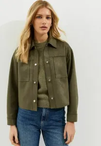 Куртка свободного кроя из искусственной кожи New Look, Olive