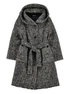 Пальто с капюшоном Monnalisa, черный