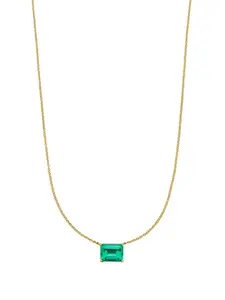 Колье Eden из переработанного желтого золота с изумрудами Veynou, золотистый