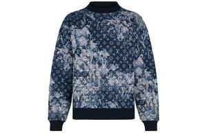 Толстовка мужская Louis Vuitton с узором, синий / белый