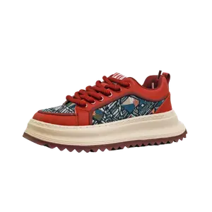 Мужские повседневные низкие туфли UCOC x Banas, Burgundy