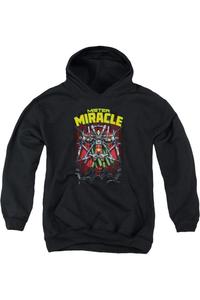 Толстовка с капюшоном Mister Miracle из Лиги Справедливости Америки для молодежи Gildan, черный