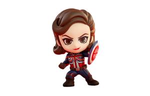 Фигурка Spider Man Marvel Anime IF Carter Captain Zombie Hunter Cosbaby Q Style, масштаб 10 см Hot Toys, captain carter