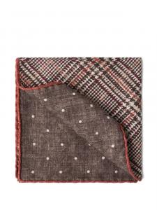 Brunello Cucinelli шелковый платок-паше, коричневый