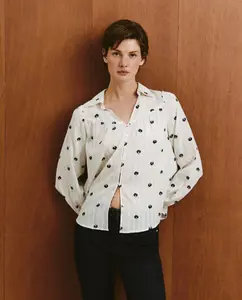 Женская футболка с длинным рукавом из биколорного люрекса Southern Cotton, белый