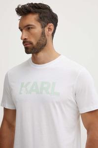 Хлопковая футболка Karl Lagerfeld, белый