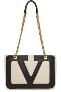 Маленькая сумка Viva Superstar цвета «кремовый и черный» Valentino Garavani
