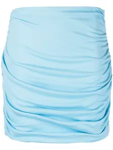 Юбка с завышенной талией и сборками Tory Burch, синий
