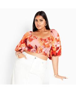 Женская блузка с оборками CITY CHIC, Sunset Orange