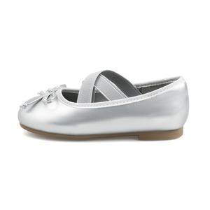 Детские кожаные туфли с противоскользящей подошвой и износостойким верхом ST&SAT KIDS, серебряный