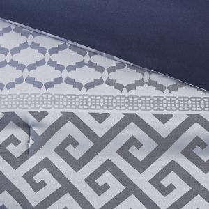 Комплект одеял Madison Park Chandler из 7 предметов с декоративными подушками, темно-синий