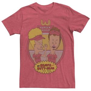 Мужская футболка с рисунком Beavis and Butthead Burger World Uniforms Licensed Character