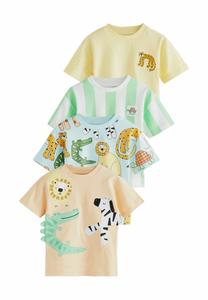 Футболка с принтом SHORT SLEEVE 4 PACK Next, желтый