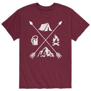 Мужская футболка Camping Icons Arrows Licensed Character