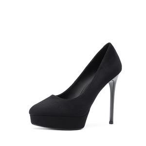 Туфли на тонком каблуке, высокие, 12 см, женские Zubumei, Black