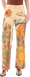 Free Women's Printed Straight Leg Jeans Free People
