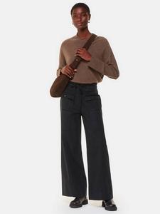 Брюки карго с широкими штанинами и завязками на поясе Charlie с содержанием TENCEL Lyocell Whistles, Black