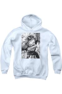 Толстовка с капюшоном Superman Flight Of Steel для детей Gildan, белый