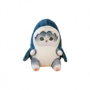 Плюшевая игрушка мультяшный трансформирующийся акула-котенок, высота 25см/35см/50см JINXIANGHE