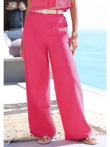 Тканевые брюки LASCANA, розовый