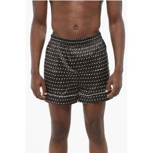 Пижамные шорты из смесового шелка с монограммой Dsquared2, Multicolor
