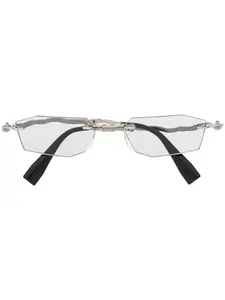 Солнцезащитные очки H40 в прямоугольной оправе Kuboraum, серебяный