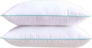 GFHSKRPL Подушка квадратная с гусиным наполнителем, хлопковая наволочка, поддержка шеи