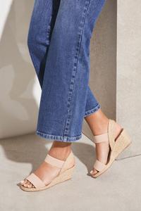 Эластичные босоножки-эспадрильи на низкой танкетке Lipsy, розовый