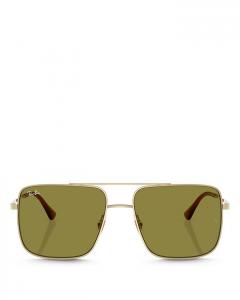 Квадратные солнцезащитные очки, 56 мм Ray-Ban, золотой