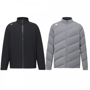 Детская куртка с воротником-стойкой и утолщенным воротником-стойкой Descente, bk-черный