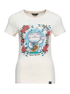 Футболка Queen Kerosin Lucky Cat в оттенке белый Queen Kerosin