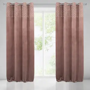Штора КАРИНА 2 розовая 140х250 см на люверсах Eurofirany