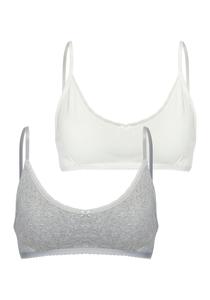 Бюстгальтер-бралетт VIVANCE, серый/белый