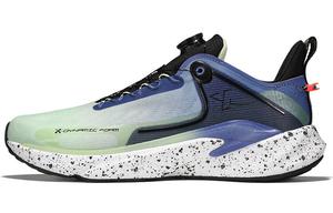 Кроссовки Power Nest 2.0 для бега мужские с низким верхом, желеобразно-зеленые/фиолетово-синие Xtep