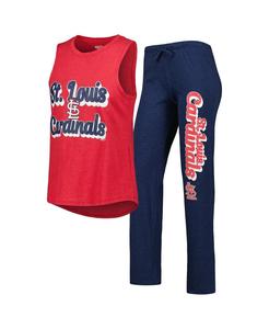 Женский темно-синий, красный комплект из майки и брюк St. Louis Cardinals с надписью Meter Muscle Concepts Sport