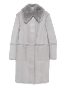 Двустороннее пальто из искусственного меха Patrizia Pepe, серый