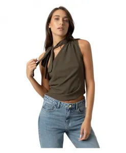 Блузка с открытым плечом Kocca, зеленый