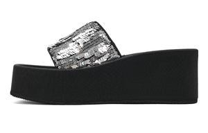 Женские сандалии Quiet Slide, серебристые EBLAN, Silver