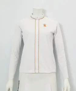 Пуловер с фестончатой строчкой и быстросохнущим УФ-защитным покрытием Archivio, цвет White X Beige (191)