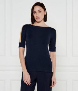 Блузка Lauren Ralph Lauren Damira Slim Fit, синий