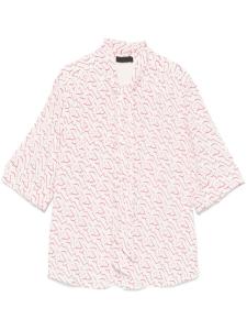 LIU JO рубашка с монограммой, белый