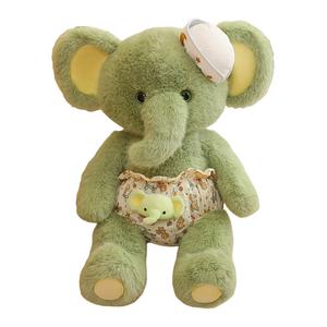 Плюшевая кукла с милым дизайном слоненка, длина 45см/60см Fox fairy, зеленый