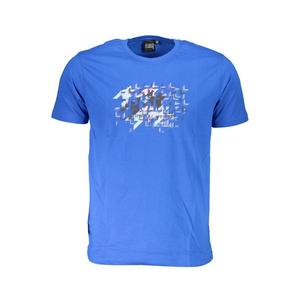 Синяя хлопковая футболка U.S. Polo, синий